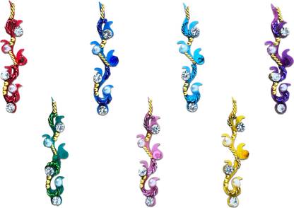 Comet Busters Long Traditional Multicolor Bindi With Stone Work For Women (BV088) Forehead Multicolor Bindis
