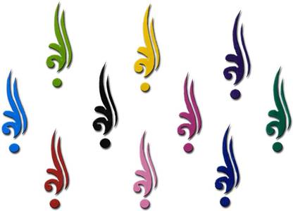 Comet Busters Multicolored Bindis (BV1901) Forehead Multicolor Bindis  (Fancy Bindi)