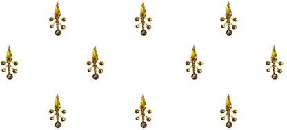 Comet Busters Fancy Handcrafted Golden Bindi (BV881) Forehead Gold Bindis