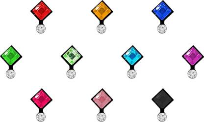 Comet Busters Multicolor Square Stone Bindis (BV1362) Forehead Multicolor Bindis