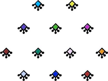 Comet Busters Basic Colorful Bindi For Women (BV219) Forehead Multicolor Bindis
