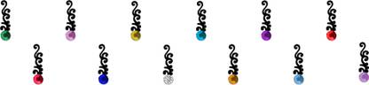 Comet Busters Fancy Black With Multicolor Crystal Bindi (BV228) Forehead Black Bindis
