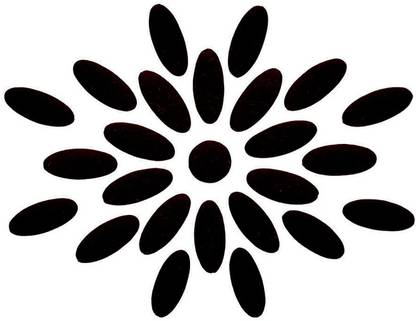 Comet Busters Handcrafted Black Velvet Oval Bindis (BV1863) (9 mm) Forehead Black Bindis