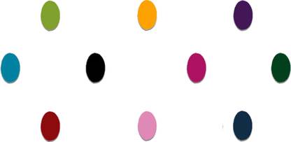 Comet Busters Oval Velvet Multicolor Bindi (10mm) (BV996) Forehead Multicolor Bindis