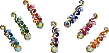 Comet Busters Beautiful Multicolor Bridal Bindi With Stone Work (BV335) Forehead Multicolor Bindis