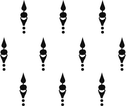 Comet Busters Handcrafted Black Fancy Bindis (BV1341) Forehead Black Bindis