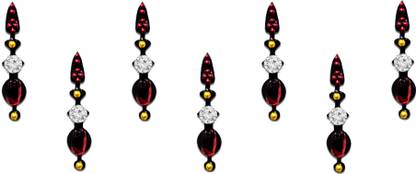Comet Busters Handcrafted Maroon Long Bindis (BV1164) Forehead Maroon Bindis