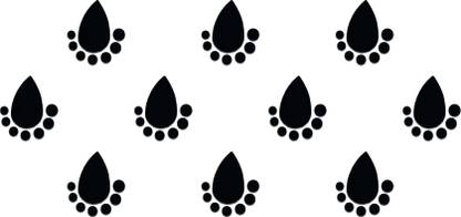 Comet Busters Fancy Black Bindi For Women (BV065) Forehead Black Bindis