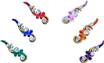Comet Busters Long Indian Traditional Crystal Bindi For Women (BV092) Forehead Multicolor Bindis