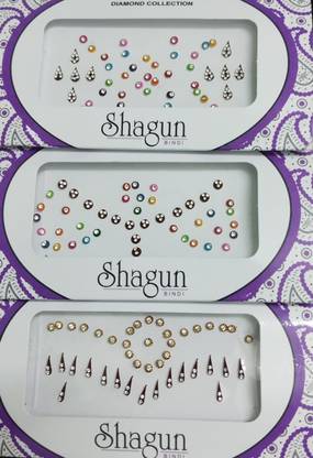 MMFJ Unique design sticker KUMKUM BINDIS VERIES NEW DESIGNS Womens Brown Bindis
