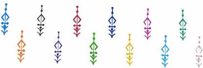 Comet Busters Traditional Multicolor Bindi (BV267) Forehead Multicolor Bindis