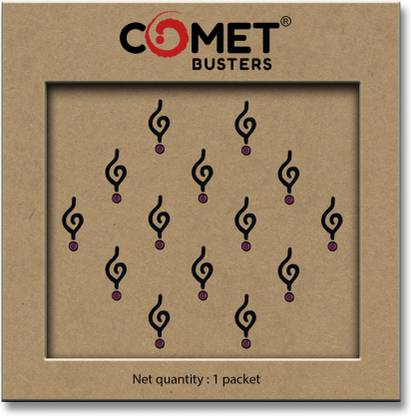 Comet Busters Handcrafted Traditional Black Bindi For Women Forehead Black Bindis