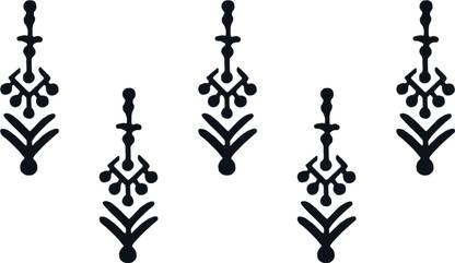 Comet Busters Beautiful Handcrafted Black Fancy Bindi For Women (BV165) Forehead Black Bindis
