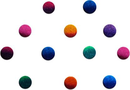 Comet Busters Beautiful Handcrafted Ombre Round Bindis (6mm) Forehead Multicolor Bindis