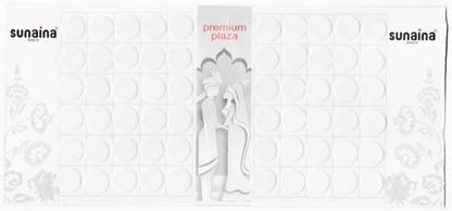 SUNAINA White Premium Plaza (Size-7) FOREHEAD White Bindis