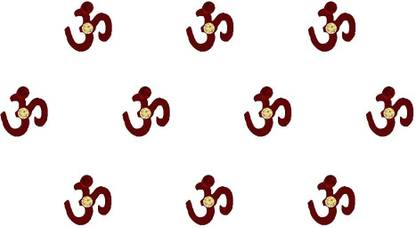 Comet Busters Handcrafted Maroon Velvet Om Bindis With Stone (BV1230) Forehead Maroon Bindis