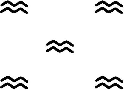 Comet Busters Sun Sign Aquarius Bindis (BIN1081) Forehead Black Bindis