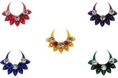 Comet Busters Beautiful Multicolor Moon Bindi With Stone (BV1626) Forehead Multicolor Bindis