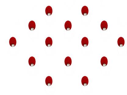 Comet Busters Red Oval Bindi for Women With Single Stone (6mm) (BIN1452) Forehead Red Bindis  (Basic with Diamond)