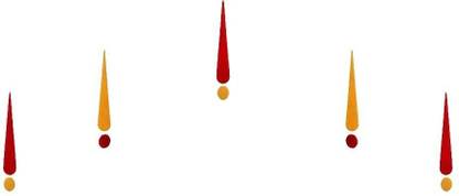 Comet Busters Long Traditional Red and Yellow Bindi (25 mm) (BV486) Forehead Multicolor Bindis