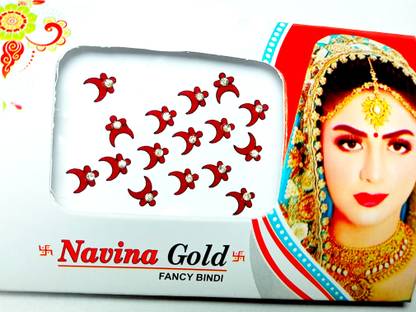 NAVEENA ENTERPRISE divine bindi chand bindi combo pack of 8 flaps [marathi bindi] Forehead Maroon Bindis