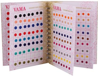 VAMA Round Small Bindis kumkum tika forehead sticker Plain bindi booklet for ladies forehead Multicolor kumkum Bindis for Ladies Multicolor Bindis