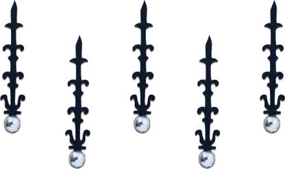 Comet Busters Beautiful Handcrafted Long Black Bindi With Silver Dot (BV733) Forehead Black Bindis