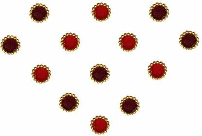 Comet Busters Traditional Red Maroon Small Round Bindi (BV241) Forehead Maroon Bindis