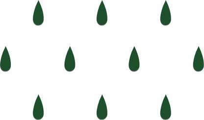 Comet Busters Handcrafted Dark Green Basic Tear Drop Bindis (10mm) (BV1287) Forehead Green Bindis