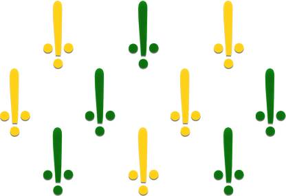 Comet Busters Traditional Green And Yellow Bindi (BV272) Forehead Multicolor Bindis