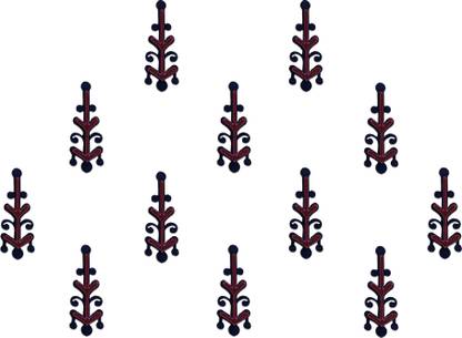 Comet Busters Handcrafted Maroon and Black Bindis Forehead Maroon Bindis