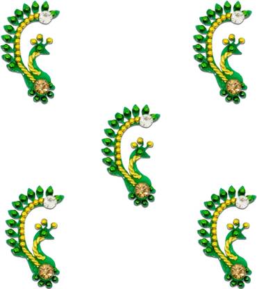 Comet Busters Beautiful Green Peacock Bindis (BV1351) Forehead Green Bindis
