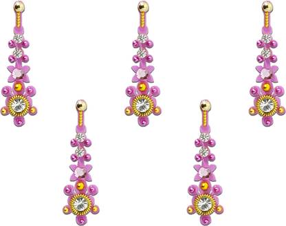 Comet Busters Designer Pink Long Bindi (BV038) Forehead Pink Bindis