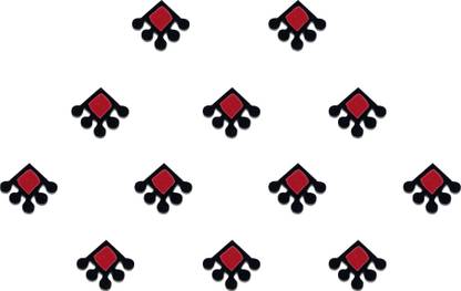 Comet Busters Square Traditional Maroon Bindi (BV282) Forehead Maroon Bindis