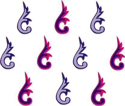 Comet Busters Pink and Purple Design Bindi (BV666) Forehead Purple Bindis