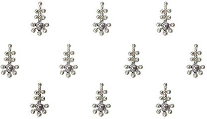 Comet Busters Fancy Silver Wedding Bindi (BV675) Forehead Silver Bindis