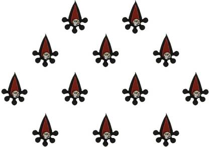 Comet Busters Fancy Maroon Bindis With Silver Stone (BV1439) Forehead Maroon Bindis