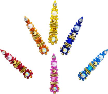 Comet Busters Multicolor Handcfated Bindi For Women (BV112) Forehead Multicolor Bindis