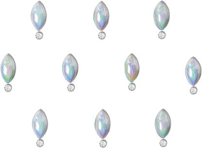 Comet Busters Handcrafted White Pearl Bindis (10mm) (BIN2109) Forehead White Bindis