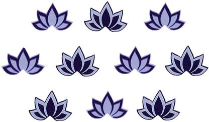 Comet Busters Handcrafted Purple Floral Lotus Bindis (BV1952) Forehead Purple Bindis