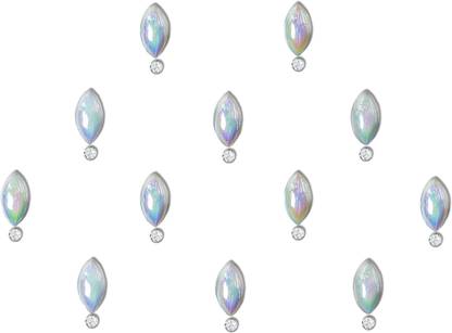 Comet Busters White Pearl Bindis (8mm) (BIN2115) Forehead White Bindis