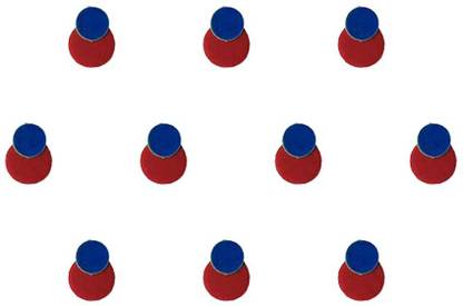 Comet Busters raditional Blue Red Bindi forhead Blue, Red Bindis