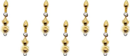 Comet Busters Traditional Long Golden Bindi (BIN1714) Forehead Gold Bindis