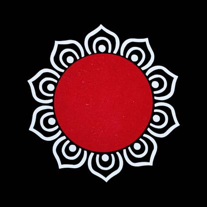 Comet Busters Bengali Kolka Bindi Hand Stickers (KOLKA002) Hand White, Red Bindis