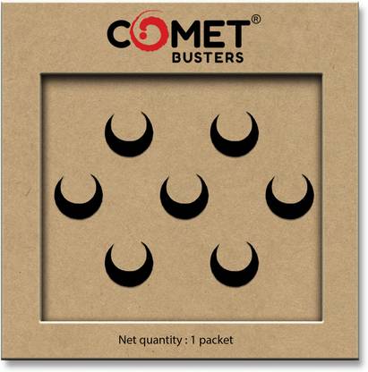 Comet Busters Handcrafted Black Moon Bindis (11mm) (BV1189) Forehead Black Bindis