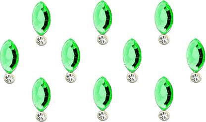 Comet Busters Beautiful Green Crystal Bindi (10 mm) (BV454) Women Green Bindis