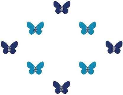 Comet Busters Beautiful Blue Butterfly Bindi With Stone (9mm) (BV1621) Forehead Blue Bindis