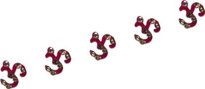 Comet Busters Fancy Maroon Om Bindi With Stone Work (6cm) (BV1148) Forehead Maroon Bindis