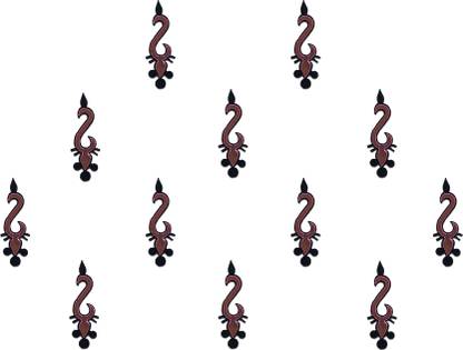 Comet Busters Handcrafted Maroon and Black Bindis Forehead Maroon Bindis