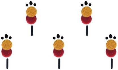 Comet Busters Designer Red Yellow Bindi forhead Red, Yellow Bindis